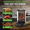 image:imageNutriChef Countertop Vertical Rotating Oven  Rotisserie Shawarma Machine Kebob Machine Stain amp Heat Resistant Door amp Energy Efficient Includes Kebob Rack with 7 Skewers PKRTVG34