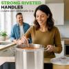 image:imageStainless Steel Cookware Stockpot 30 Quart Heavy Duty Induction Soup Pot With Stainless Steel Lid And Strong Riveted Handles Even Heat Distribution Compatible With Most CooktopsStainless Steel