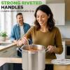 image:imageStainless Steel Cookware Stockpot 30 Quart Heavy Duty Induction Soup Pot With Stainless Steel Lid And Strong Riveted Handles Even Heat Distribution Compatible With Most CooktopsStainless Steel
