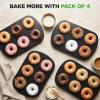 image:imageNutriChef Donut Mold  Nonstick Carbon Steel Donut Pan for Baking  6Cavity Tray with Bagel Mold Design  Oven Safe up to 450F  Stainless Steel 125 x 85 Inch Bakeware  Black4 Pan