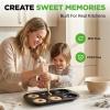 image:imageNutriChef Donut Mold  Nonstick Carbon Steel Donut Pan for Baking  6Cavity Tray with Bagel Mold Design  Oven Safe up to 450F  Stainless Steel 125 x 85 Inch Bakeware  Black4 Pan