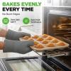 image:imageNutriChef Nonstick Carbon Steel Muffin Pans  Pair of Cupcake Cookie Sheet Pan Style for Baking Professional Kitchen Muffin Bake Pans 2 pc Muffin Pans w 12 Cups Cupcake Baking Tray  NC2TRCP3