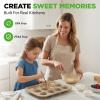 image:imageNutriChef Nonstick Carbon Steel Muffin Pans  Pair of Cupcake Cookie Sheet Pan Style for Baking Professional Kitchen Muffin Bake Pans 2 pc Muffin Pans w 12 Cups Cupcake Baking Tray  NC2TRCP3