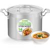 image:imageNutriChef 2Quart Stainless Steel Saucepan  188 Food Grade Heavy Duty Cookware Sauce Pot Stew Pot Simmering Pot Kitchenware wSee Through Lid Dishwasher Safe For Induction Gas Ceramic CooktopsStainless Steel