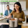 image:imageNutriChef 2Quart Stainless Steel Saucepan  188 Food Grade Heavy Duty Cookware Sauce Pot Stew Pot Simmering Pot Kitchenware wSee Through Lid Dishwasher Safe For Induction Gas Ceramic CooktopsStainless Steel