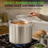 image:imageNutriChef 2Quart Stainless Steel Saucepan  188 Food Grade Heavy Duty Cookware Sauce Pot Stew Pot Simmering Pot Kitchenware wSee Through Lid Dishwasher Safe For Induction Gas Ceramic CooktopsStainless Steel