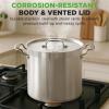 image:imageNutriChef 2Quart Stainless Steel Saucepan  188 Food Grade Heavy Duty Cookware Sauce Pot Stew Pot Simmering Pot Kitchenware wSee Through Lid Dishwasher Safe For Induction Gas Ceramic CooktopsStainless Steel