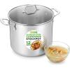 image:imageNutriChef 2Quart Stainless Steel Saucepan  188 Food Grade Heavy Duty Cookware Sauce Pot Stew Pot Simmering Pot Kitchenware wSee Through Lid Dishwasher Safe For Induction Gas Ceramic CooktopsStainless Steel