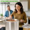 image:imageNutriChef 2Quart Stainless Steel Saucepan  188 Food Grade Heavy Duty Cookware Sauce Pot Stew Pot Simmering Pot Kitchenware wSee Through Lid Dishwasher Safe For Induction Gas Ceramic CooktopsStainless Steel