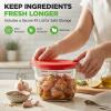 image:imageNutriChef 4 Cups Glass Measuring Cup with Lid 34 oz  HeatResistant Borosilicate Liquid Measure Cup with EasyRead Scale for Cooking Baking and Food Storage Dishwasher and Freezer SafeRed