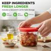 image:imageNutriChef 4 Cups Glass Measuring Cup with Lid 34 oz  HeatResistant Borosilicate Liquid Measure Cup with EasyRead Scale for Cooking Baking and Food Storage Dishwasher and Freezer SafeRed