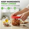 image:imageNutriChef 4 Cups Glass Measuring Cup with Lid 34 oz  HeatResistant Borosilicate Liquid Measure Cup with EasyRead Scale for Cooking Baking and Food Storage Dishwasher and Freezer SafeRed