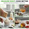 image:imageNutriChef 4 Cups Glass Measuring Cup with Lid 34 oz  HeatResistant Borosilicate Liquid Measure Cup with EasyRead Scale for Cooking Baking and Food Storage Dishwasher and Freezer SafeRed