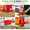 image:imageNutriChef 5 in 1 Cheese Grater amp Shredder  5 Different Blades for Thin Thick Julienne Strips Wavy amp Straight Strips  Includes Hand Crank Strong Suction Base amp Storage Container  WhiteRed