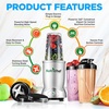 image:imageNutriChef Personal Electric Single Serve Blender  1200W Professional Kitchen Countertop Mini Blender Shakes and Smoothies w Pulse Blend Convenient  Portable 10 amp 24 Oz Cups  NutriChef NCBL12Stainless