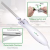 image:imageNutriChef Electric Carving Slicer Kitchen Knife  Portable Electrical Food Cutter Knife Set with Bread and Carving Blades Wood Stand For Meat Turkey Bread Cheese Vegetable Fruit  NutriChef