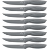image:imageSereneLife Stainless Steel Knife Set 8 Pcs  NonStick Coating Sharp Serrated Blades Professional Kitchen Set RustResistant Dishwasher Safe Ideal for BBQ amp Grilling YellowGray