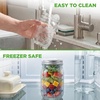 image:imageNutriChef 16 Pack Mason Jars 16 oz with Lids Wide Mouth Airtight Seal Freeze Safe Durable Glass Silver Screw Lids for Meal Prep Jam Honey and Wedding Gifts Leakproof amp Dishwasher Safe Glass Jars2 Pack
