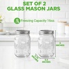 image:imageNutriChef 16 Pack Mason Jars 16 oz with Lids Wide Mouth Airtight Seal Freeze Safe Durable Glass Silver Screw Lids for Meal Prep Jam Honey and Wedding Gifts Leakproof amp Dishwasher Safe Glass Jars2 Pack