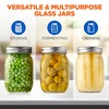 image:imageNutriChef 16 Pack Mason Jars 16 oz with Lids Wide Mouth Airtight Seal Freeze Safe Durable Glass Silver Screw Lids for Meal Prep Jam Honey and Wedding Gifts Leakproof amp Dishwasher Safe Glass Jars16 Pack