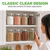 image:imageNutriChef 16 Pack Mason Jars 16 oz with Lids Wide Mouth Airtight Seal Freeze Safe Durable Glass Silver Screw Lids for Meal Prep Jam Honey and Wedding Gifts Leakproof amp Dishwasher Safe Glass Jars2 Pack