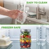image:imageNutriChef 16 Pack Mason Jars 16 oz with Lids Wide Mouth Airtight Seal Freeze Safe Durable Glass Silver Screw Lids for Meal Prep Jam Honey and Wedding Gifts Leakproof amp Dishwasher Safe Glass Jars8 pack