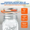 image:imageNutriChef 16 Pack Mason Jars 16 oz with Lids Wide Mouth Airtight Seal Freeze Safe Durable Glass Silver Screw Lids for Meal Prep Jam Honey and Wedding Gifts Leakproof amp Dishwasher Safe Glass Jars16 Pack