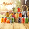 image:imageNutriChef 16 Pack Mason Jars 16 oz with Lids Wide Mouth Airtight Seal Freeze Safe Durable Glass Silver Screw Lids for Meal Prep Jam Honey and Wedding Gifts Leakproof amp Dishwasher Safe Glass Jars16 Pack
