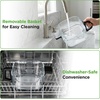 image:imageNutriChef 58 Quart Air Fryer  Glass Airfryer with 8in1 Digital Presets  Stainless Steel Fryer Design  Glass Fry Bowl with FlipUp Safety Shield  Compact AirFryer for Even Cooking  BlackBlack