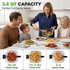 image:imageNutriChef 58 Quart Air Fryer  Glass Airfryer with 8in1 Digital Presets  Stainless Steel Fryer Design  Glass Fry Bowl with FlipUp Safety Shield  Compact AirFryer for Even Cooking  BlackWhite