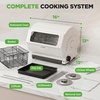 image:imageNutriChef Horizontal Rotating Shawarma Oven  Rotisserie Shawarma amp Kebab Machine  Includes Large 224 Quart Capacity 3Hour Timer amp 6 Kebab Skewers  Ideal for ChickenTurkey amp Lamb  White