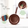 image:imageNutriChef Non Stick Cookware with Baking Pans Set 20 Piece  Complete kitchen set with pots pans bakeware utensils and tempered glass lids in durable aluminum with easyclean designBrown