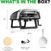 image:imageNutriChef Outdoor Pizza Oven with 360 Rotating Pizza Stone  Cooks 12 Pizza in 60 seconds  Adjustable Heat Control Dial Includes Pizza Peel Stone amp Regulator with Hose  Short HandleShort Handle