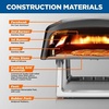 image:imageNutriChef Portable Outdoor Gas Pizza Oven  Unique Design Easy Bake Oven with Pizza Stone Foldable Feet OneTouch Gas Ignition Adjustable Heat Control Stainless Steel 932F MaxMatte Black