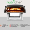 image:imageNutriChef Portable Outdoor Gas Pizza Oven  Unique Design Easy Bake Oven with Pizza Stone Foldable Feet OneTouch Gas Ignition Adjustable Heat Control Stainless Steel 932F MaxBlack