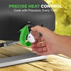 image:imageNutriChef Portable Outdoor Gas Pizza Oven  Unique Design Easy Bake Oven with Pizza Stone Foldable Feet OneTouch Gas Ignition Adjustable Heat Control Stainless Steel 932F MaxCarbon Black