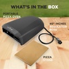 image:imageNutriChef Portable Outdoor Gas Pizza Oven  Unique Design Easy Bake Oven with Pizza Stone Foldable Feet OneTouch Gas Ignition Adjustable Heat Control Stainless Steel 932F MaxCarbon Black