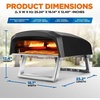 image:imageNutriChef Portable Outdoor Gas Pizza Oven  Unique Design Easy Bake Oven with Pizza Stone Foldable Feet OneTouch Gas Ignition Adjustable Heat Control Stainless Steel 932F MaxMatte Black