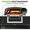 image:imageNutriChef Portable Outdoor Gas Pizza Oven  Unique Design Easy Bake Oven with Pizza Stone Foldable Feet OneTouch Gas Ignition Adjustable Heat Control Stainless Steel 932F MaxCarbon Black