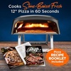 image:imageNutriChef Portable Outdoor Gas Pizza Oven  Unique Design Easy Bake Oven with Pizza Stone Foldable Feet OneTouch Gas Ignition Adjustable Heat Control Stainless Steel 932F MaxMatte Black