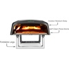 image:imageNutriChef Portable Outdoor Gas Pizza Oven  Unique Design Easy Bake Oven with Pizza Stone Foldable Feet OneTouch Gas Ignition Adjustable Heat Control Stainless Steel 932F MaxBlack