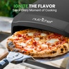 image:imageNutriChef Portable Outdoor Gas Pizza Oven  Unique Design Easy Bake Oven with Pizza Stone Foldable Feet OneTouch Gas Ignition Adjustable Heat Control Stainless Steel 932F MaxCarbon Black