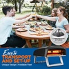 image:imageNutriChef Portable Outdoor Gas Pizza Oven  Unique Design Easy Bake Oven with Pizza Stone Foldable Feet OneTouch Gas Ignition Adjustable Heat Control Stainless Steel 932F MaxBlack