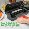 image:imageNutriChef Premium Vacuum Sealer Machine Automatic Powerful Food Vacuum Sealer Machine with Bags Touchscreen Cutter amp MultiModes for Dry Moist amp Soft Food Storage Prep and Sous Vide CookingBlackSilver