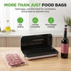 image:imageNutriChef Vacuum Sealer for Food  Automatic Electric Air Sealing Preserver System with Gentle and Normal Modes Roll Cutter Reusable Bags Meal Prep Storage Suitable for DryMoist FoodsBlack