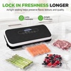 image:imageNutriChef Vacuum Sealer for Food  Automatic Electric Air Sealing Preserver System with Gentle and Normal Modes Roll Cutter Reusable Bags Meal Prep Storage Suitable for DryMoist FoodsBlack