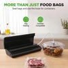 image:imageNutriChef Vacuum Sealer for Food  Automatic Electric Air Sealing Preserver System with Gentle and Normal Modes Roll Cutter Reusable Bags Meal Prep Storage Suitable for DryMoist FoodsBlackSilver