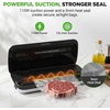 image:imageNutriChef Vacuum Sealer for Food  Automatic Electric Air Sealing Preserver System with Gentle and Normal Modes Roll Cutter Reusable Bags Meal Prep Storage Suitable for DryMoist FoodsBlack