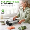 image:imageNutriChef Vacuum Sealer for Food  Automatic Electric Air Sealing Preserver System with Gentle and Normal Modes Roll Cutter Reusable Bags Meal Prep Storage Suitable for DryMoist FoodsBlackSilver