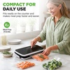 image:imageNutriChef Vacuum Sealer for Food  Automatic Electric Air Sealing Preserver System with Gentle and Normal Modes Roll Cutter Reusable Bags Meal Prep Storage Suitable for DryMoist FoodsBlack